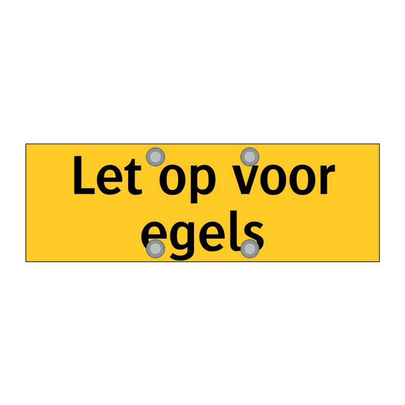 Let op voor egels