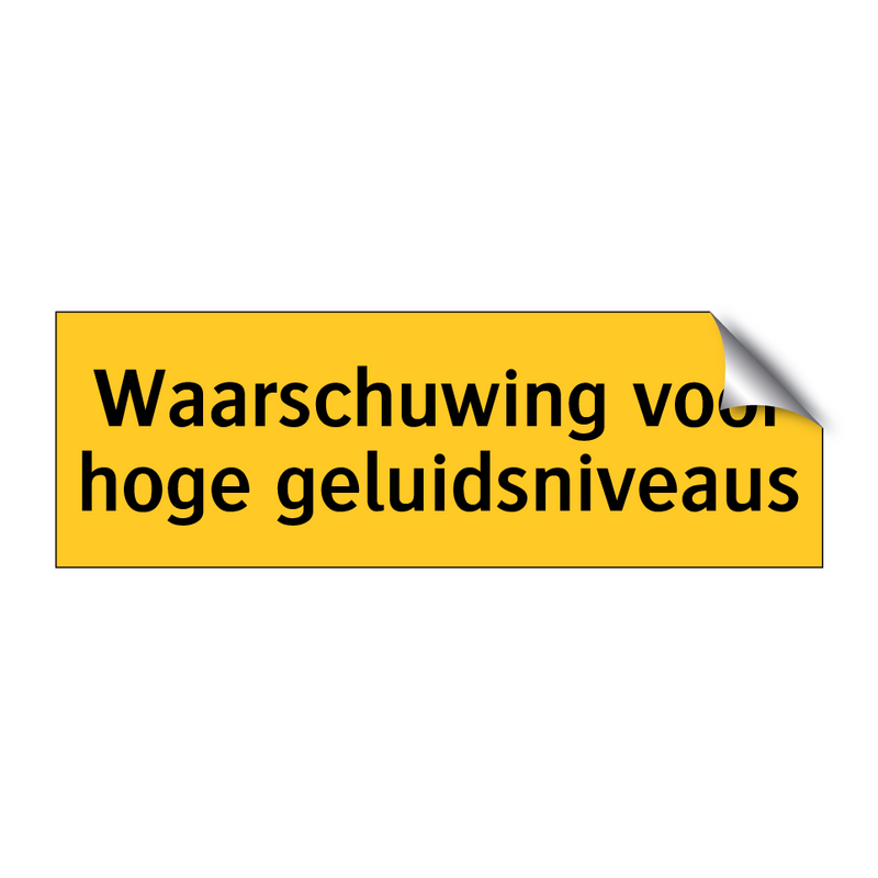 Waarschuwing voor hoge geluidsniveaus