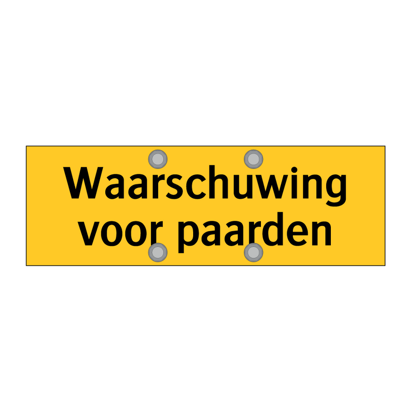 Waarschuwing voor paarden