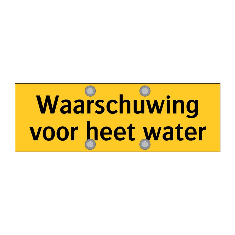 Waarschuwing voor heet water