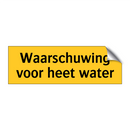 Waarschuwing voor heet water