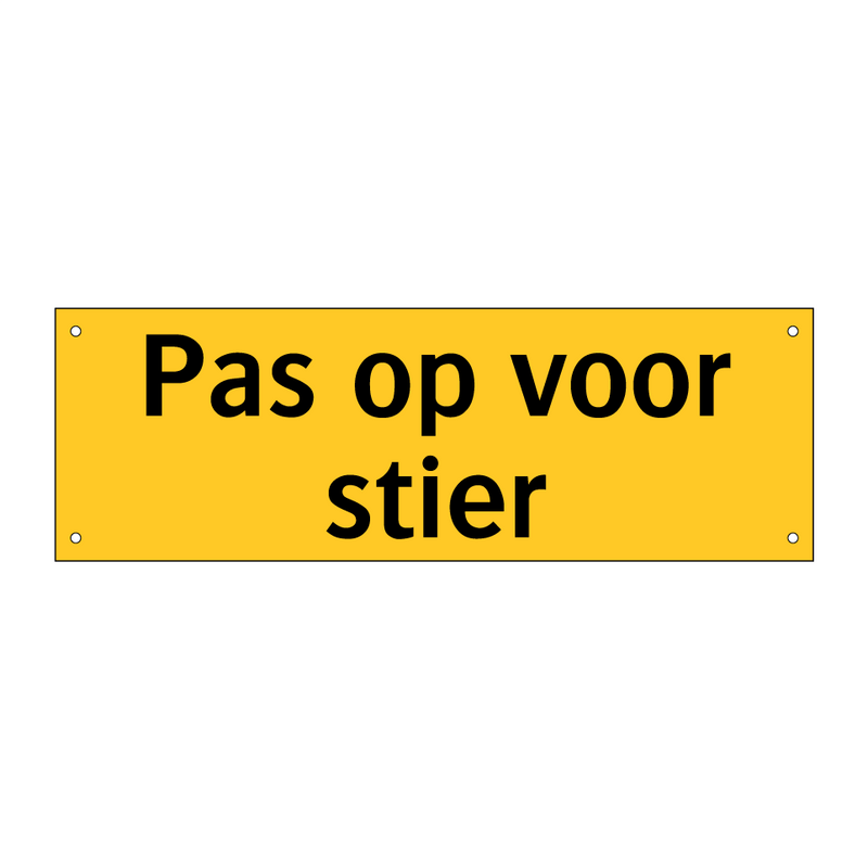 Pas op voor stier
