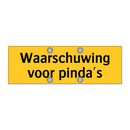 Waarschuwing voor pinda's