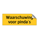 Waarschuwing voor pinda's