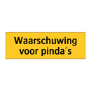 Waarschuwing voor pinda's