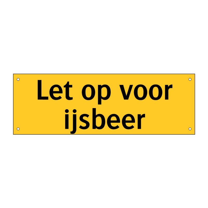 Let op voor ijsbeer