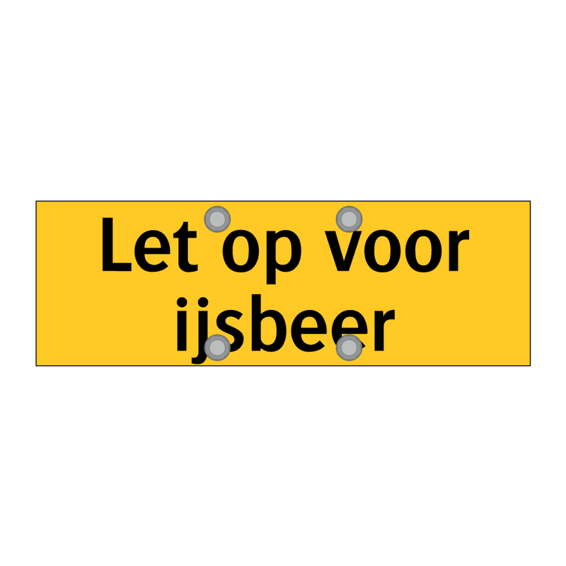 Let op voor ijsbeer