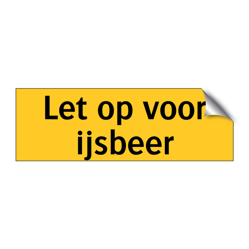 Let op voor ijsbeer
