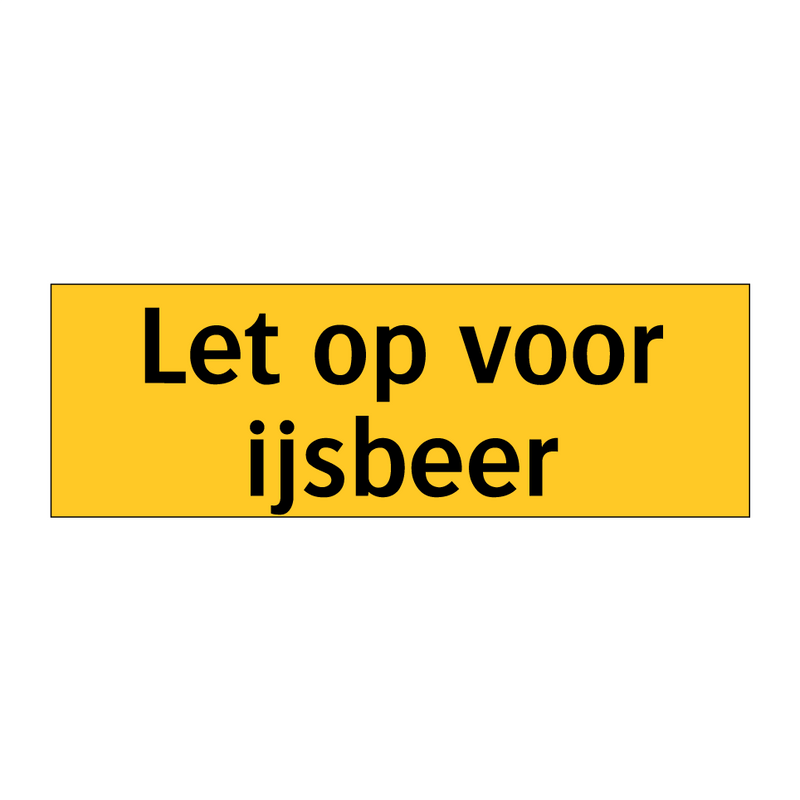 Let op voor ijsbeer