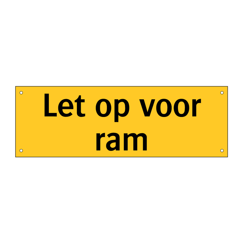 Let op voor ram