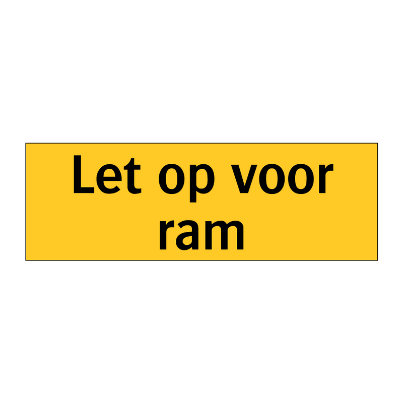 Let op voor ram