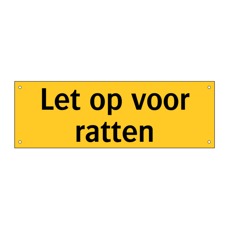Let op voor ratten