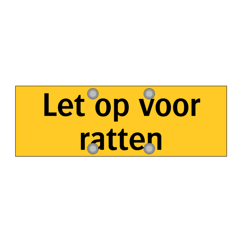 Let op voor ratten