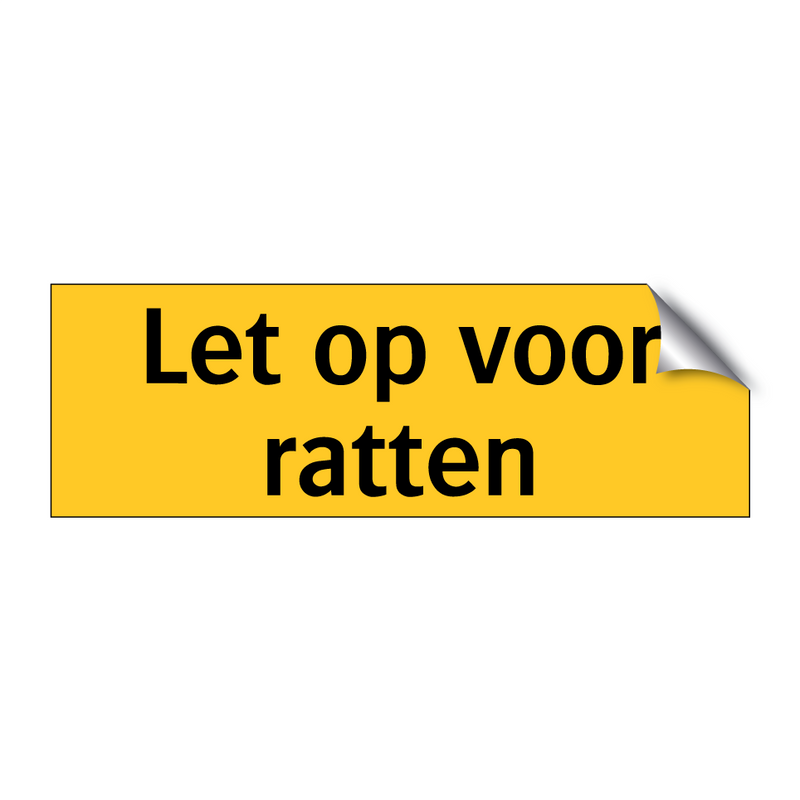 Let op voor ratten