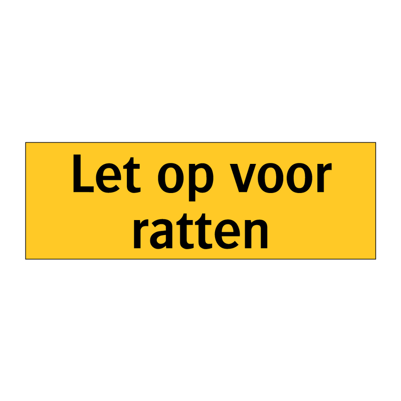 Let op voor ratten