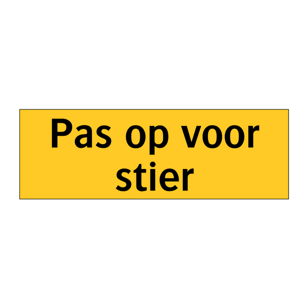 Pas op voor stier