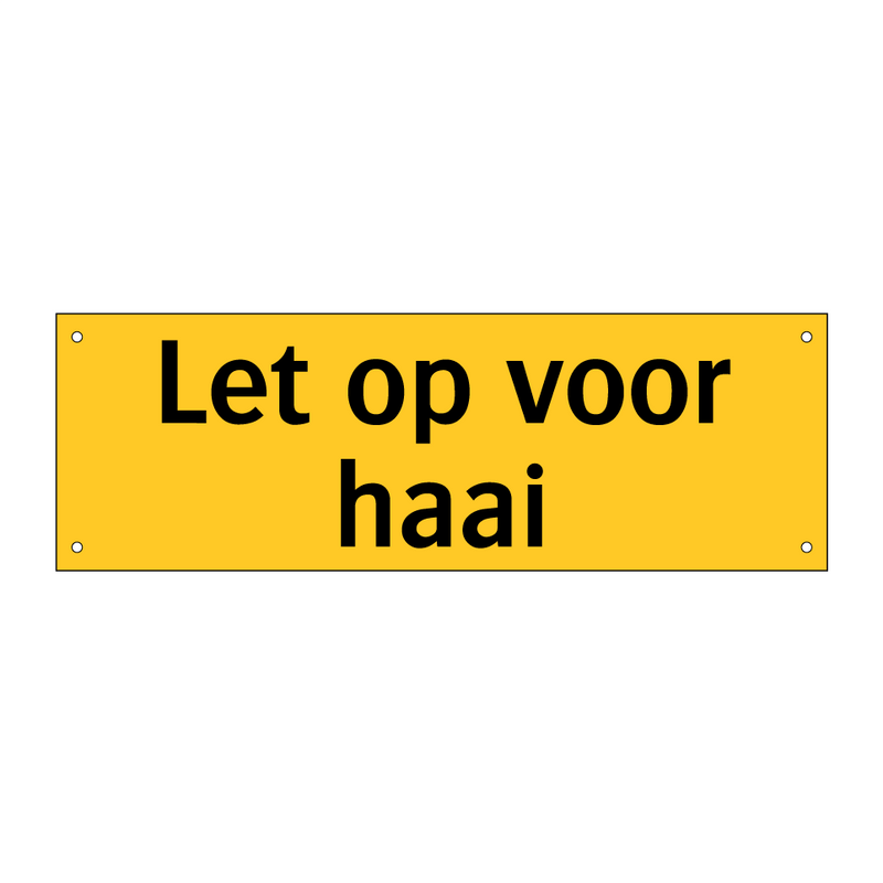 Let op voor haai