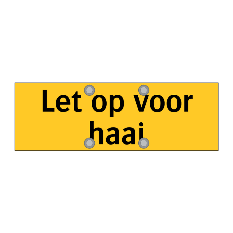 Let op voor haai