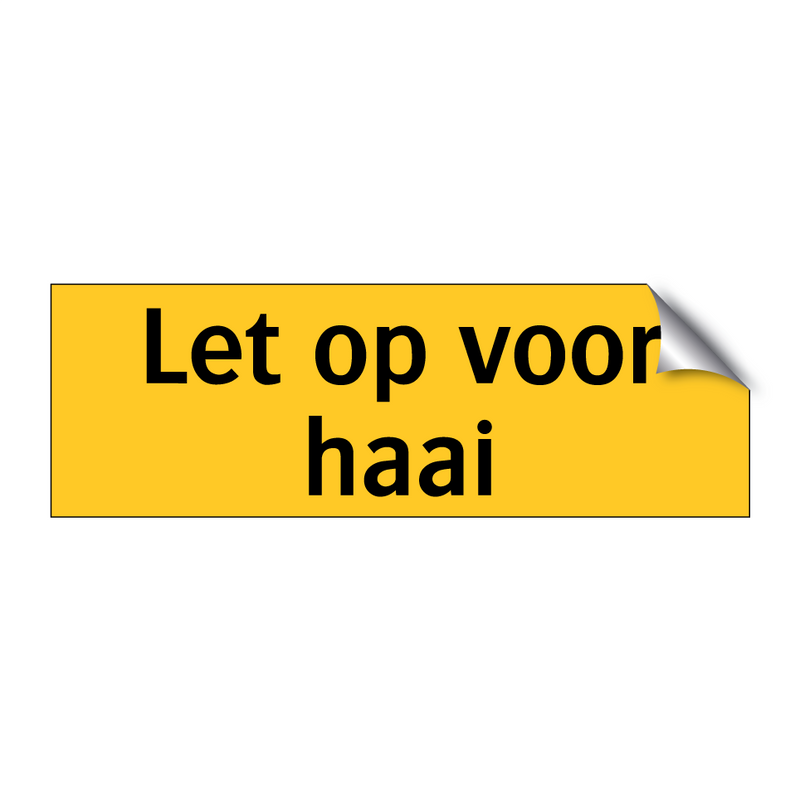 Let op voor haai