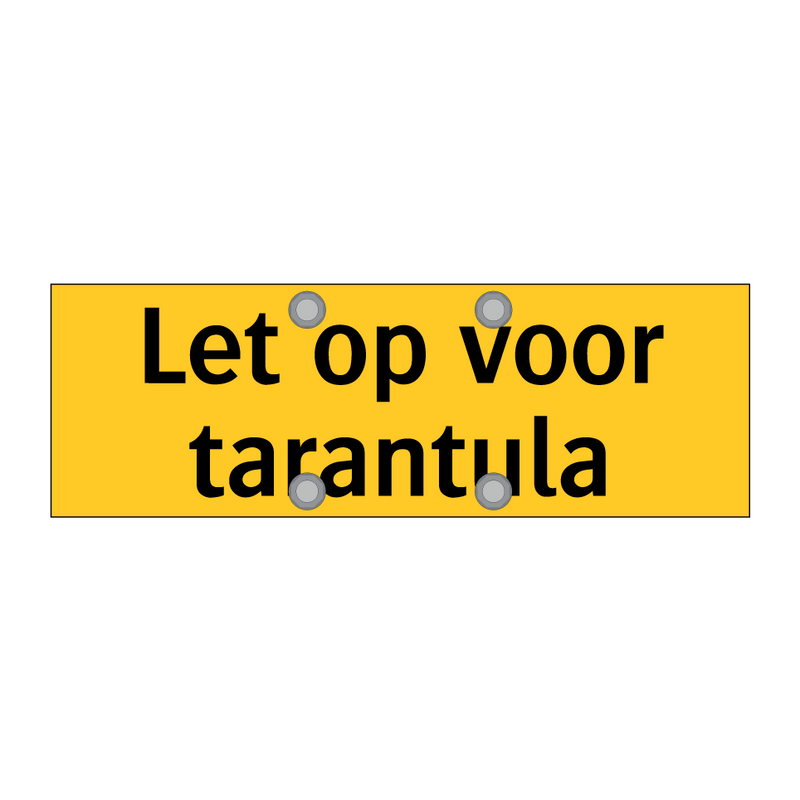 Let op voor tarantula