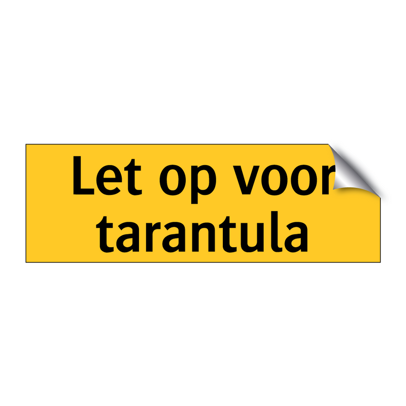 Let op voor tarantula
