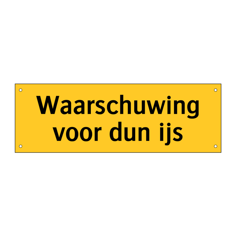 Waarschuwing voor dun ijs