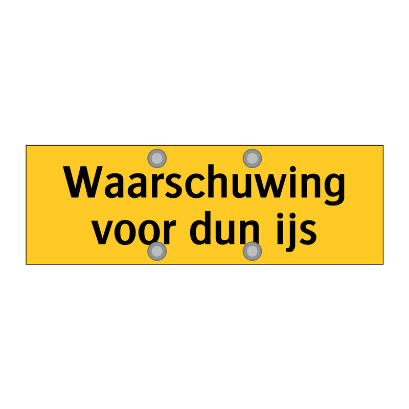 Waarschuwing voor dun ijs