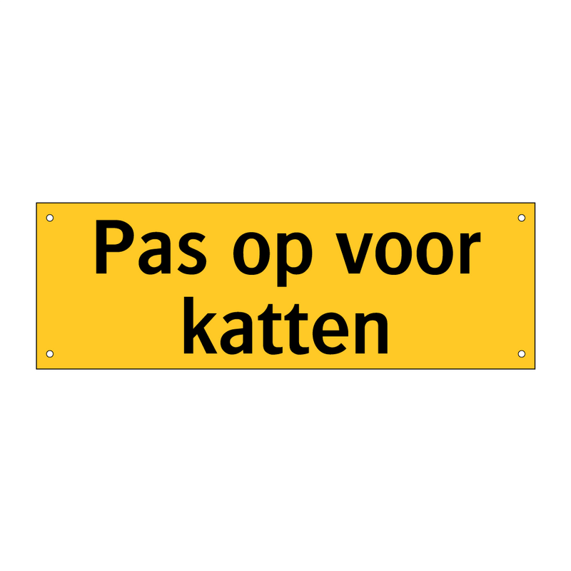Pas op voor katten