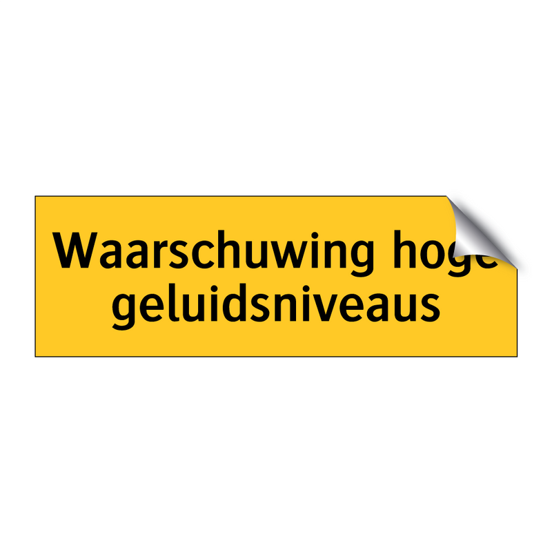 Waarschuwing hoge geluidsniveaus