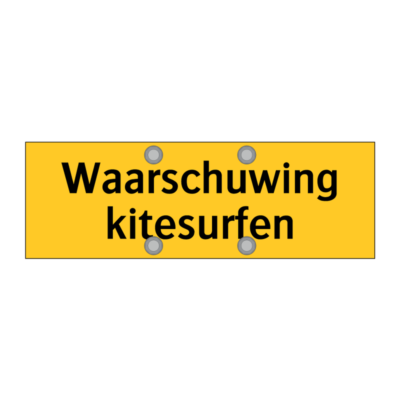 Waarschuwing kitesurfen