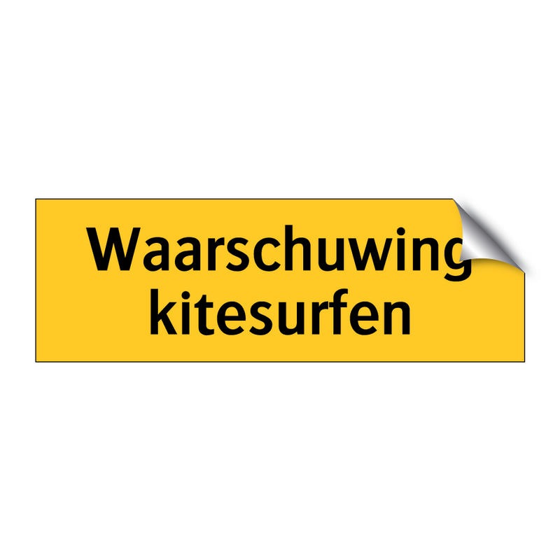 Waarschuwing kitesurfen