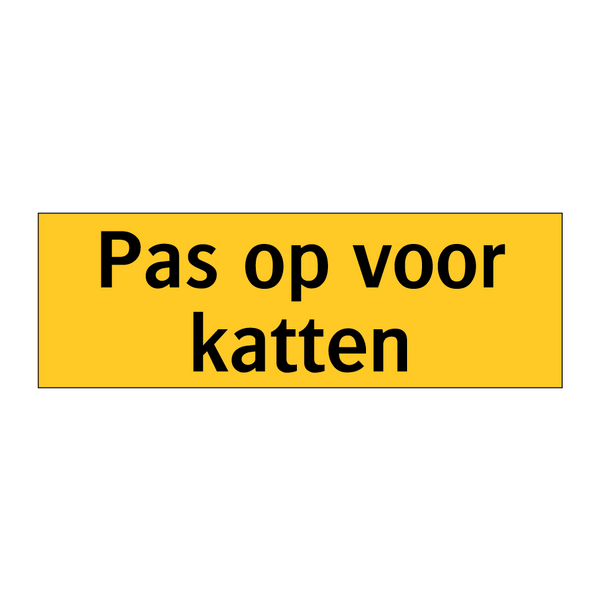 Pas op voor katten