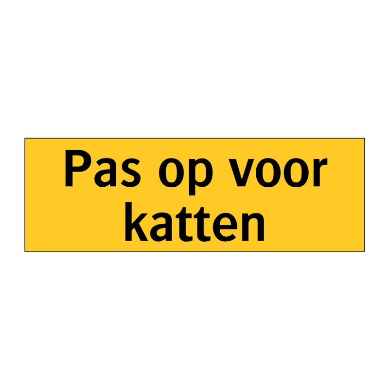 Pas op voor katten