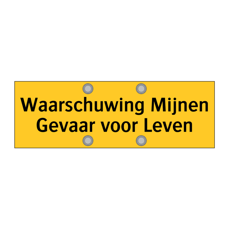 Waarschuwing Mijnen Gevaar voor Leven