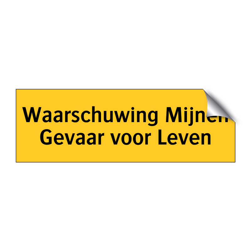 Waarschuwing Mijnen Gevaar voor Leven