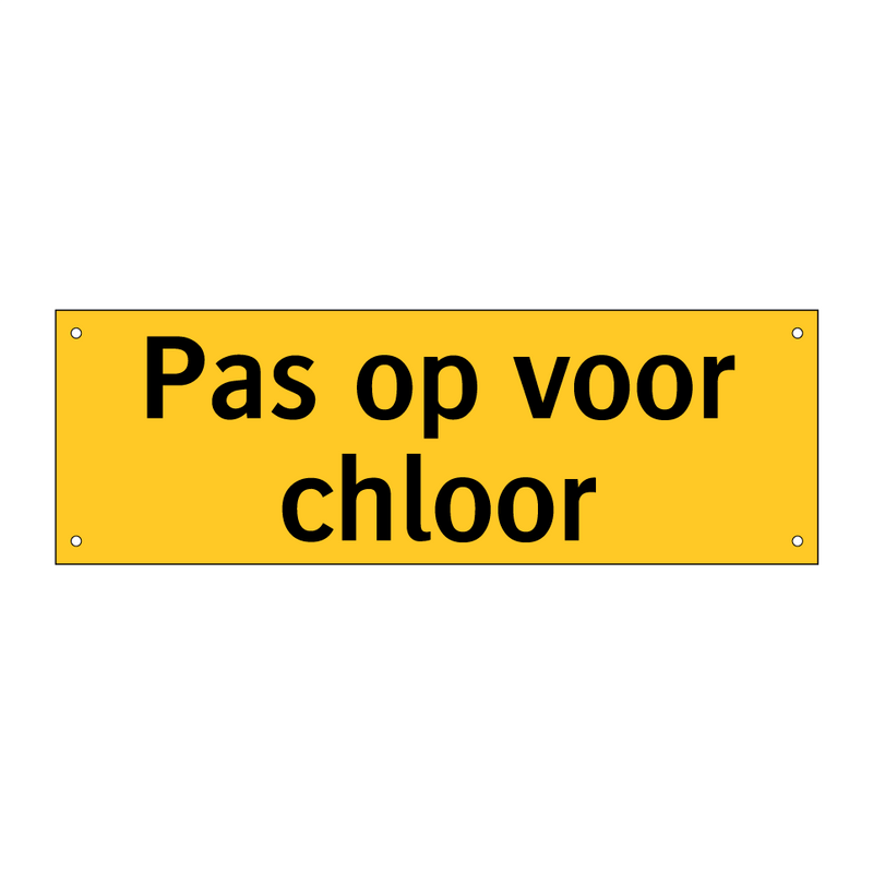 Pas op voor chloor