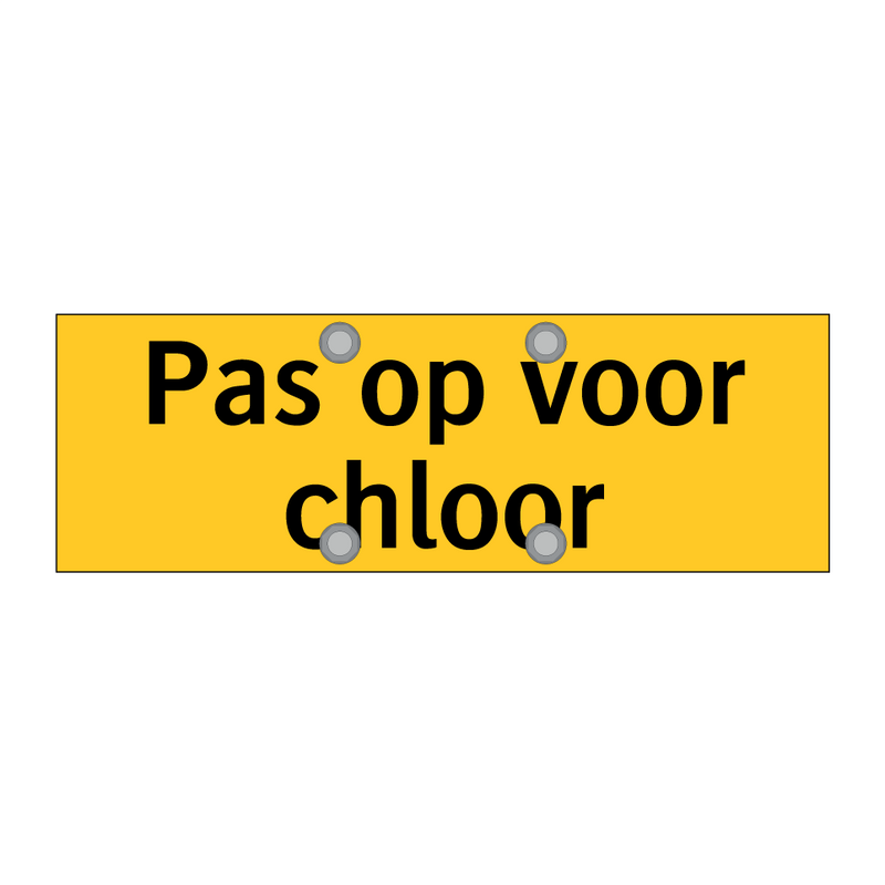 Pas op voor chloor