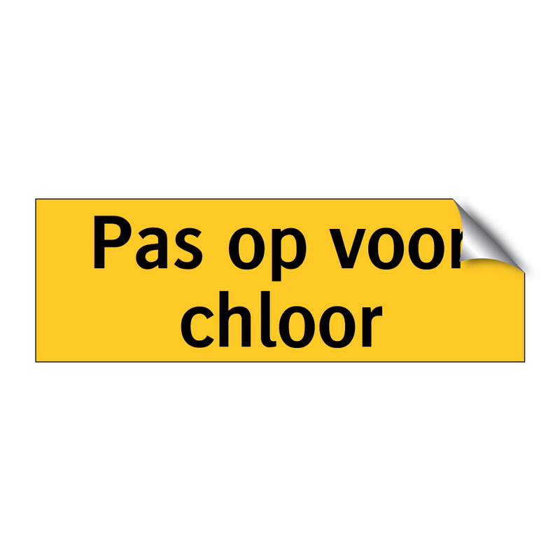 Pas op voor chloor