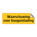 Waarschuwing voor boogontlading