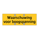 Waarschuwing voor boogspanning