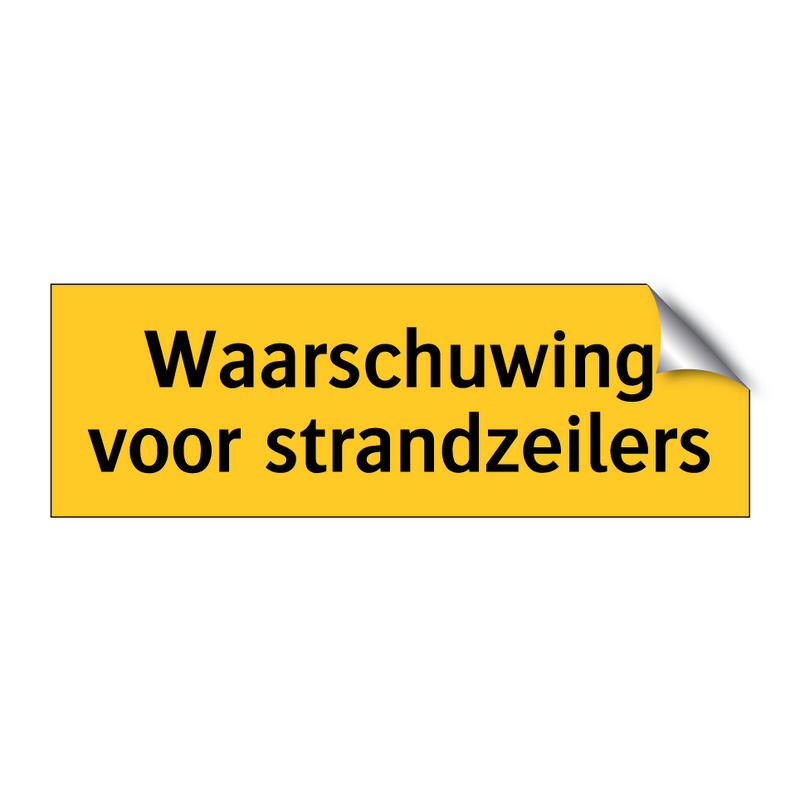 Waarschuwing voor strandzeilers