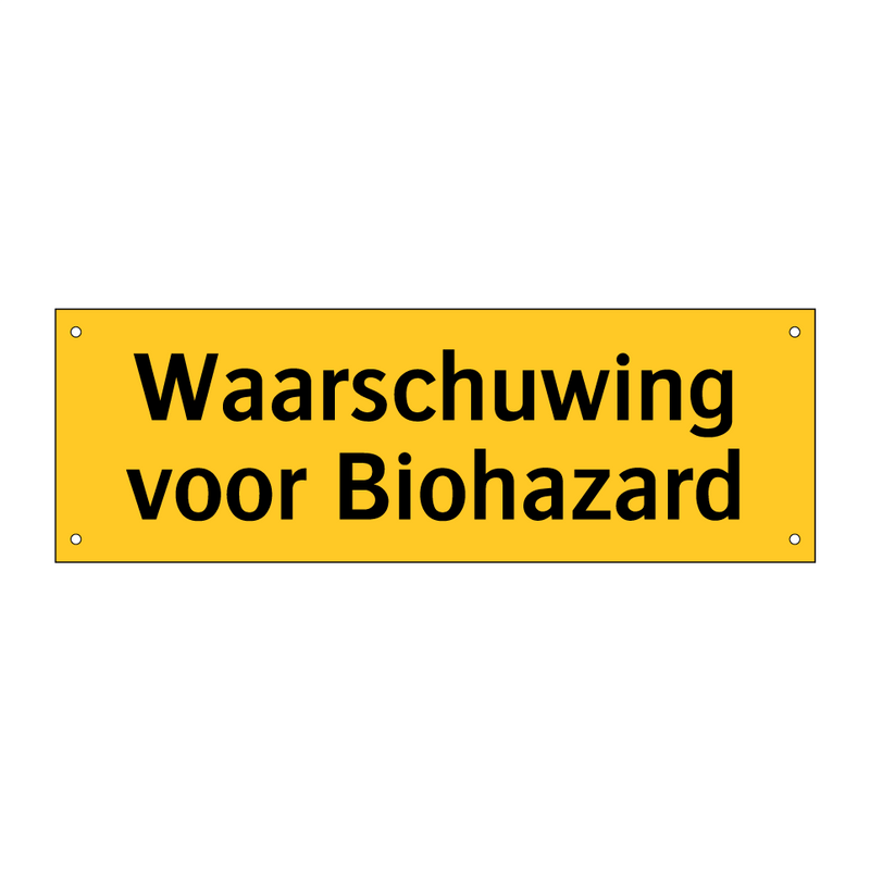 Waarschuwing voor Biohazard