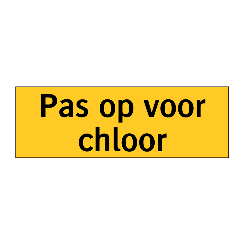 Pas op voor chloor