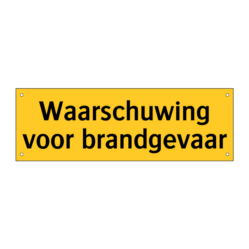 Waarschuwing voor brandgevaar