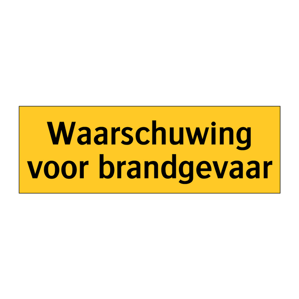 Waarschuwing voor brandgevaar