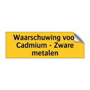 Waarschuwing voor Cadmium - Zware metalen