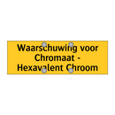 Waarschuwing voor Chromaat - Hexavalent Chroom