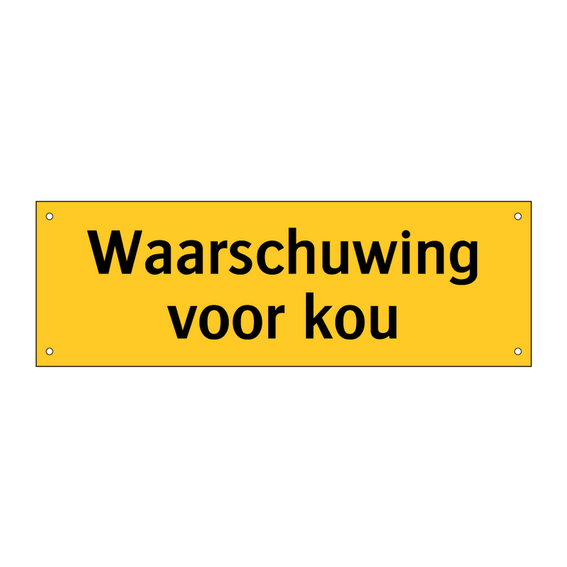 Waarschuwing voor kou