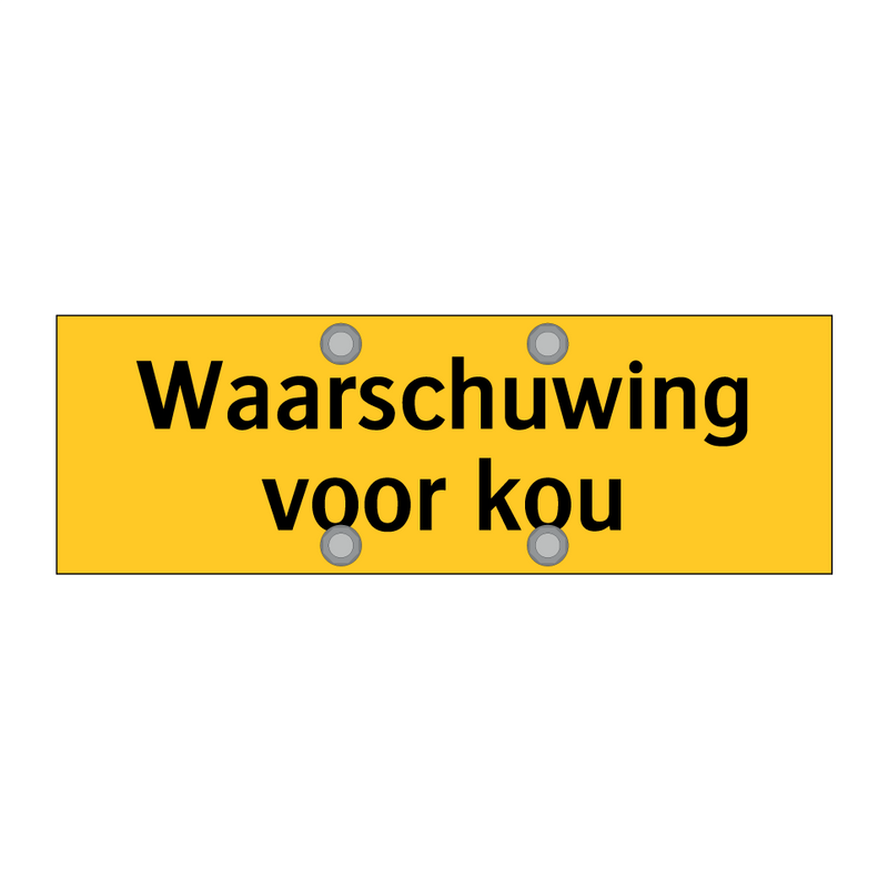 Waarschuwing voor kou