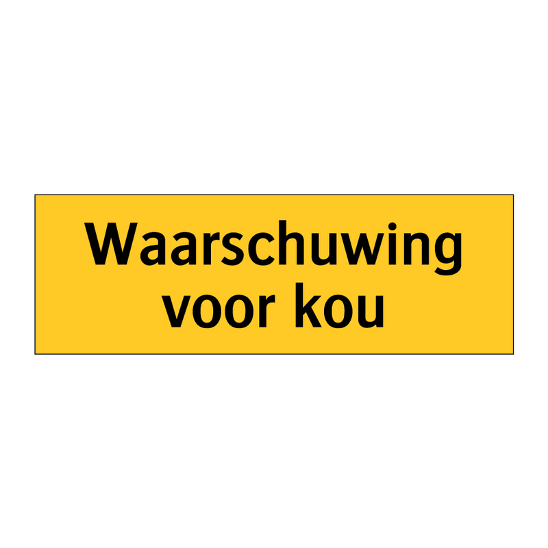 Waarschuwing voor kou